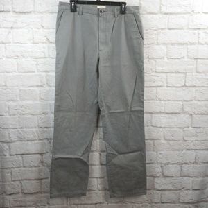 St John's Bay Men's Gray Flat Front Pants 34x34